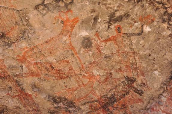 Incríveis pinturas rupestres na Cueva Ratón, na Sierra de San Francisco, na Baja California - México